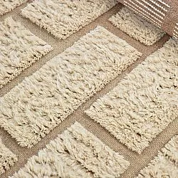 Shaggy rugs - Leknes Hand Woven Wool Shaggy (cream)