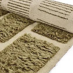 Shaggy rugs - Leknes Hand Woven Wool Shaggy (green)