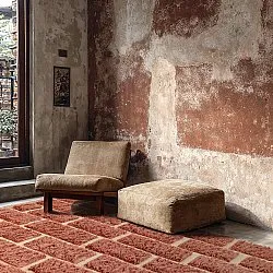Shaggy rugs - Leknes Hand Woven Wool Shaggy (terracotta)