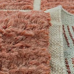Shaggy rugs - Leknes Hand Woven Wool Shaggy (terracotta)