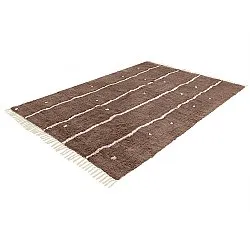 Shaggy rugs - Leora Natural Cotton Shaggy (brown/purple)