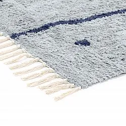 Shaggy rugs - Leora Natural Cotton Shaggy (grey/blue)