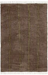 Shaggy rugs - Leora Natural Cotton Shaggy (brown/olive)