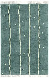 Shaggy rugs - Leora Natural Cotton Shaggy (green)