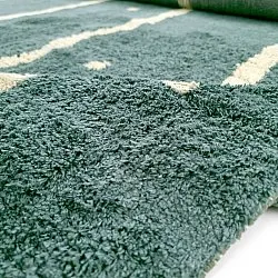 Shaggy rugs - Leora Natural Cotton Shaggy (green)