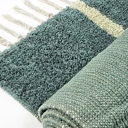 Shaggy rugs - Leora Natural Cotton Shaggy (green)