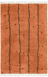 Shaggy rugs - Leora Natural Cotton Shaggy (orange/brown)
