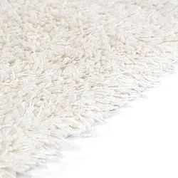 Shaggy rugs - Lindos Natural Cotton Shaggy (white)