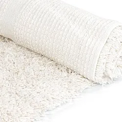 Shaggy rugs - Lindos Natural Cotton Shaggy (white)
