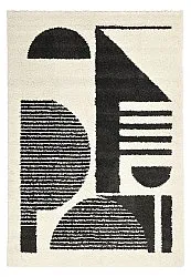 Shaggy rugs - Maron (black/white)