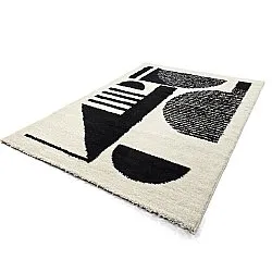 Shaggy rugs - Maron (black/white)