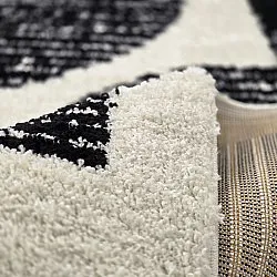 Shaggy rugs - Maron (black/white)