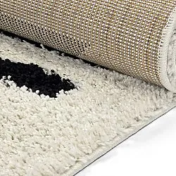Shaggy rugs - Maron (black/white)