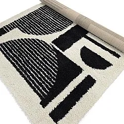Shaggy rugs - Maron (black/white)