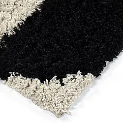 Shaggy rugs - Marvao Natural Cotton Shaggy (off-white/black)