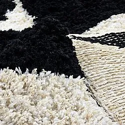 Shaggy rugs - Marvao Natural Cotton Shaggy (off-white/black)