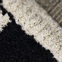 Shaggy rugs - Marvao Natural Cotton Shaggy (off-white/black)