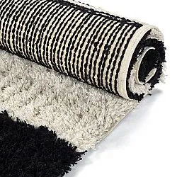 Shaggy rugs - Marvao Natural Cotton Shaggy (off-white/black)