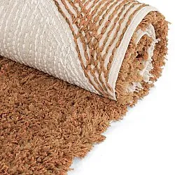 Shaggy rugs - Kalymnos Natural Cotton Shaggy (off-white/ochre)