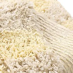 Shaggy rugs - Methoni Check Cotton Shaggy (cream/light yellow)