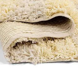 Shaggy rugs - Methoni Check Cotton Shaggy (cream/light yellow)