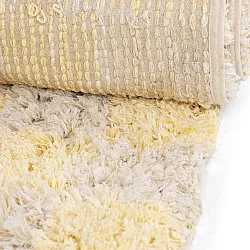 Shaggy rugs - Methoni Check Cotton Shaggy (cream/light yellow)