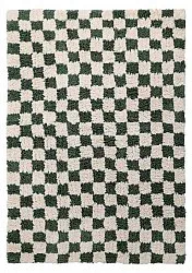 Shaggy rugs - Methoni Check Cotton Shaggy (cream/green)