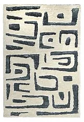 Shaggy rugs - Palmyra (white/navy blue)