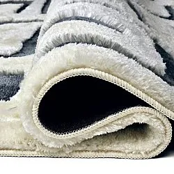 Shaggy rugs - Palmyra (white/navy blue)
