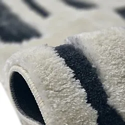 Shaggy rugs - Palmyra (white/navy blue)