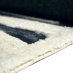 Shaggy rugs - Palmyra (white/navy blue)