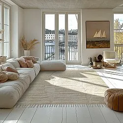 Shaggy rugs - Rani Natural Cotton Shaggy (beige)