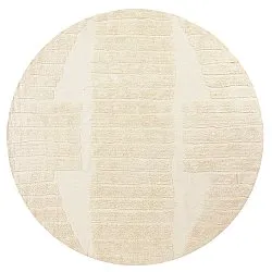 Round rug - Rani Natural Cotton Shaggy (beige)