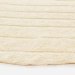 Round rug - Rani Natural Cotton Shaggy (beige)