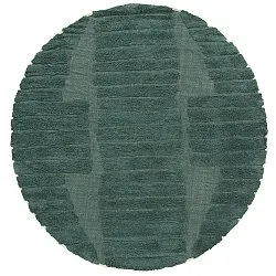 Round rug - Rani Natural Cotton Shaggy (green)
