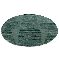 Round rug - Rani Natural Cotton Shaggy (green)