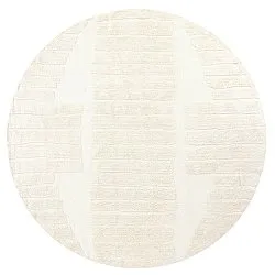 Round rug - Rani Natural Cotton Shaggy (off-white)