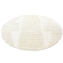 Round rug - Rani Natural Cotton Shaggy (off-white)