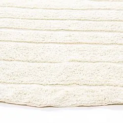 Round rug - Rani Natural Cotton Shaggy (off-white)