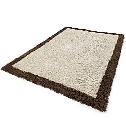 Shaggy rugs - Sagres Natural Cotton Shaggy (off-white/brown)