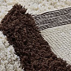 Shaggy rugs - Sagres Natural Cotton Shaggy (off-white/brown)