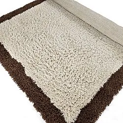 Shaggy rugs - Sagres Natural Cotton Shaggy (off-white/brown)