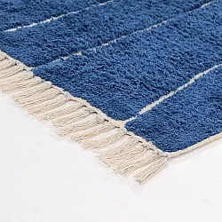 Shaggy rugs - Sivia Natural Cotton Shaggy (blue)