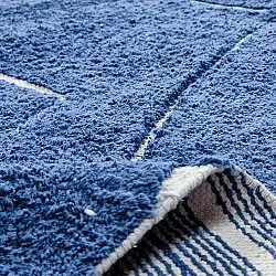 Shaggy rugs - Sivia Natural Cotton Shaggy (blue)