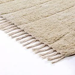 Shaggy rugs - Sivia Natural Cotton Shaggy (beige)
