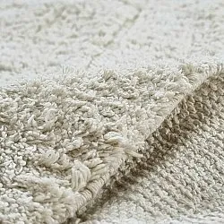 Round rug - Sivia Natural Cotton Shaggy (off-white)