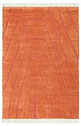 Shaggy rugs - Sivia Natural Cotton Shaggy (red/orange)