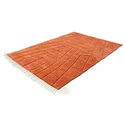 Shaggy rugs - Sivia Natural Cotton Shaggy (red/orange)