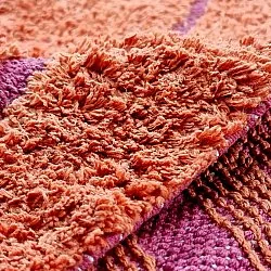 Shaggy rugs - Sivia Natural Cotton Shaggy (red/orange)