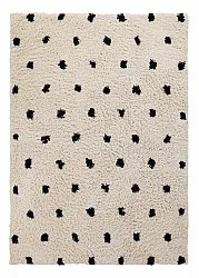 Shaggy rugs - Soria Natural Cotton Shaggy (off-white/black)